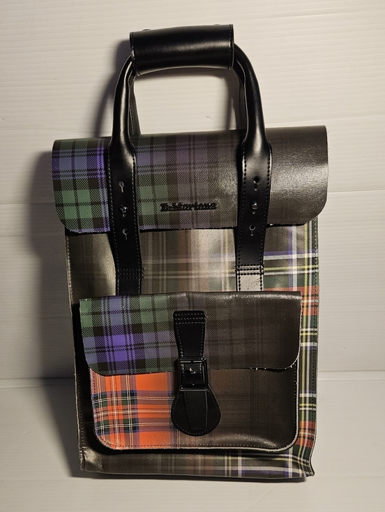 Dr. Martens Ombre Tartan Plaid Full Size Backpack – School Travel Bag Punk Style main image 14